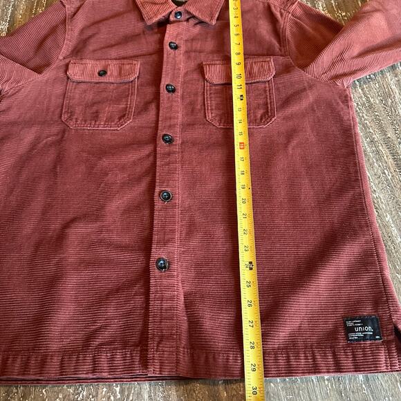 Men’s Union Corduroy Shirt Jacket Shacket Rust, Large - Picture 8 of 8